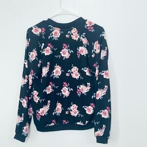 Lightweight Floral Bomber Jacket – Black | Size S